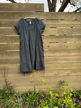 Organic Coastal Double Gauze Breezy Dress Women's Pact Short Sleeve Tiered